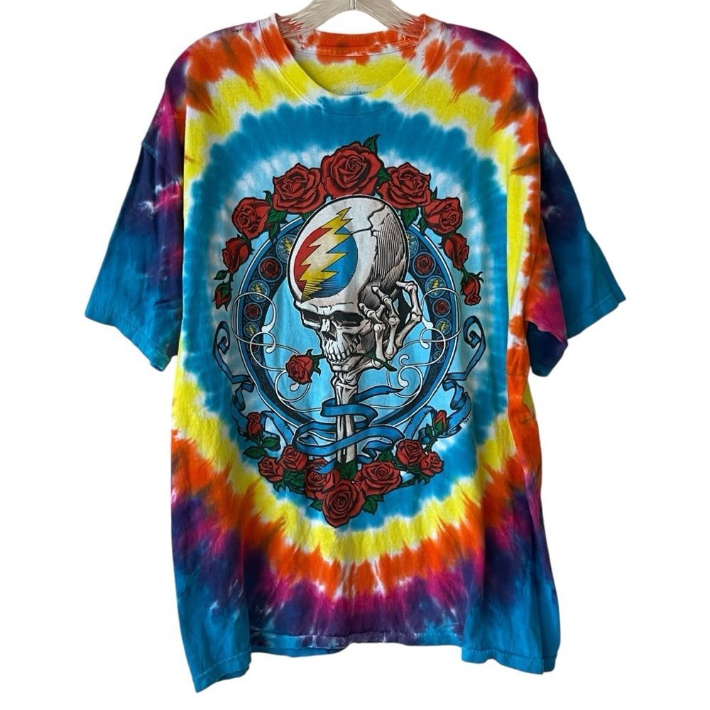 GREATFUL DEAD Tie‎ Dye Classic Skull T-Shirt Size Xlarge